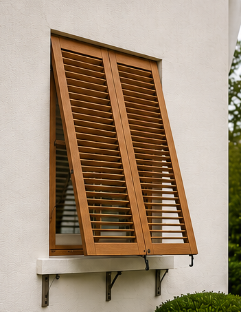 Bahama shutters in Ipe